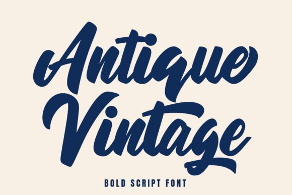 Antique Vintage: A Bold and Impactful Brush Script Font