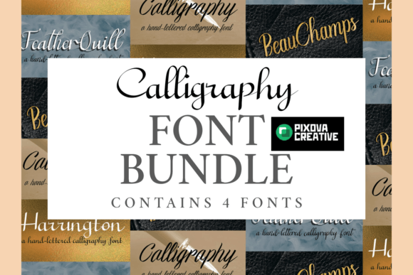 Calligraphy Bundle: Elevating Your Creative Projects with 4 Elegant Fonts