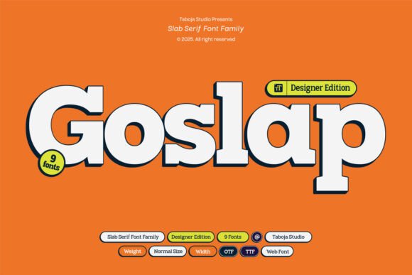 Goslap: A Modern Slab Serif Font for Bold Design