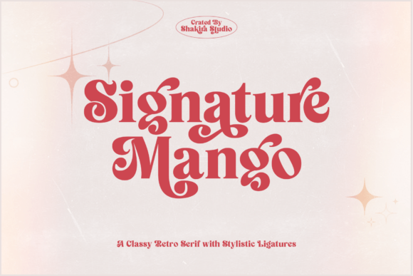 Signature Mango: A Modern Twist on Retro Serif Elegance