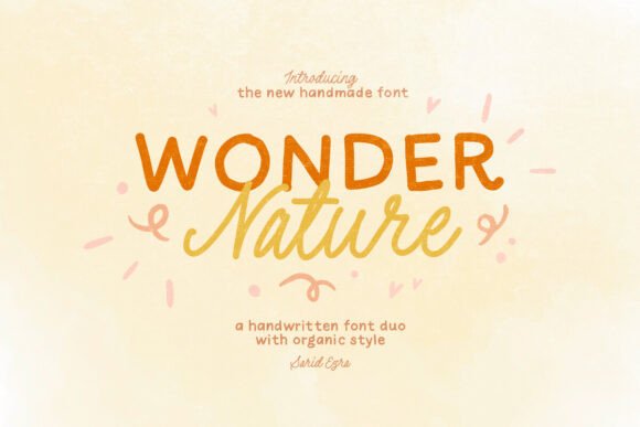 Wonder Nature: A Handwritten Font Duo for Creative Expression